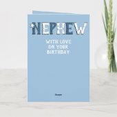 Zeer speciale neefje bruine foto verjaardag kaart (Achterkant)