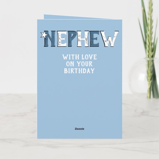 Zeer speciale neefje bruine foto verjaardag kaart (Achterkant)