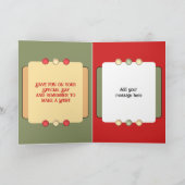 Zeer speciale tante voegt foto rood toe kaart (Binnen)