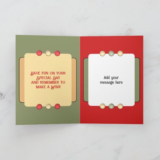 Zeer speciale tante voegt foto rood toe kaart (Binnen)