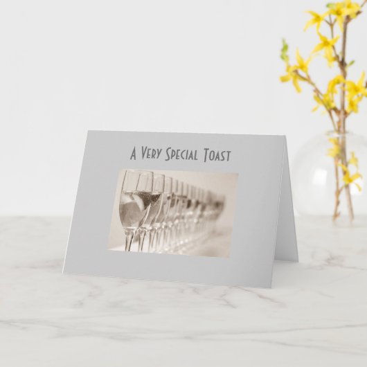 ZEER SPECIALE TOAST SPECIALE VERJAARDAG KAART (Gele Bloem)