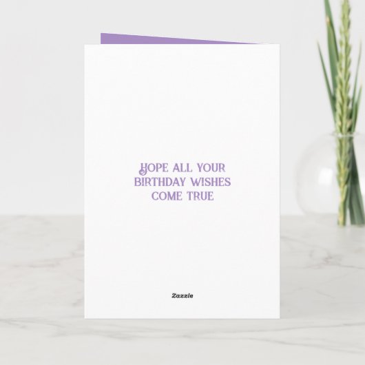 Zeer speciale zus voegt foto paars toe kaart (Achterkant)