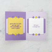 Zeer speciale zus voegt foto paars toe kaart (Binnen)