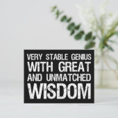 Zeer stabiele genie met geweldige en ongeëvenaarde briefkaart (Staand voorkant)