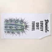 Zeer stekelige Cactus Beach Handdoek (Voorkant)