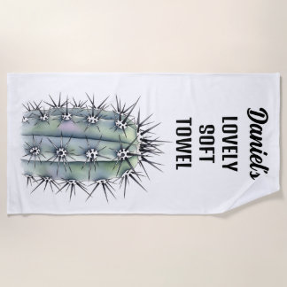 Zeer stekelige Cactus Beach Handdoek