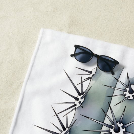 Zeer stekelige Cactus Beach Handdoek (In situ)