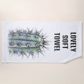Zeer stekelige Cactus Beach Handdoek (Voorkant)
