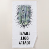 Zeer stekelige Cactus Beach Handdoek (Voorkant)