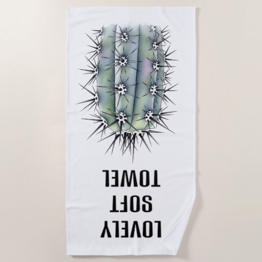 Zeer stekelige Cactus Beach Handdoek (Voorkant)