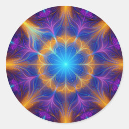 Zeer sterk gemanipuleerde Lyapunov fractal Ronde Sticker