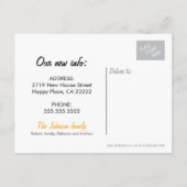 Zeer stijlvol, elegant zwart, nieuw adres, Briefka Aankondigingskaart (Achterkant)
