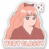 Zeer stijlvolle Schattigee anime meisje Sticker (Voorkant)