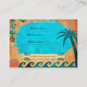 Zeer strand voor lokale boutique strand visitekaartje (Achterkant)