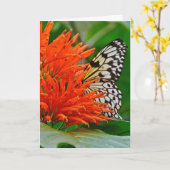 Zeer sympathie voor Butterfly Kaart (Gele Bloem)