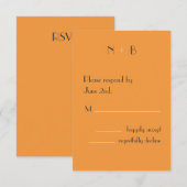 Zeer Tangerine RSVP Kaartje (Voorkant / Achterkant)