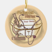 Zeer toegewijde verpleegkundige keramisch ornament (Voorkant)
