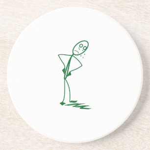 Zeer trieste stick Man Onderzetters
