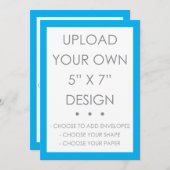 ZEER UITNODIGING, druk jezelf af, upload je eigen  Kaart (Voorkant / Achterkant)