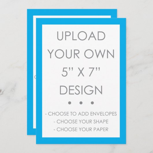 ZEER UITNODIGING, druk jezelf af, upload je eigen  Kaart (Voorkant / Achterkant)