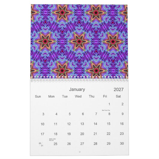 Zeer uniek cadeau, led-lichtpatroon kalender (Jan 2027)