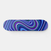 Zeer uniek patroon van blauw-waardebloerlijnpatroo persoonlijk skateboard (Horizontaal)
