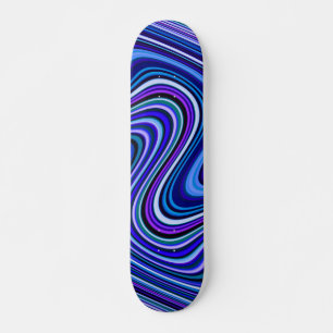 Zeer uniek patroon van blauw-waardebloerlijnpatroo persoonlijk skateboard