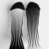 Zeer uniek wit en zwart streep patroon sokken (Top)