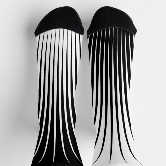 Zeer uniek wit en zwart streep patroon sokken (Top)