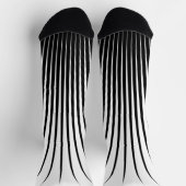 Zeer uniek zwart wit streep patroon sokken (Top)