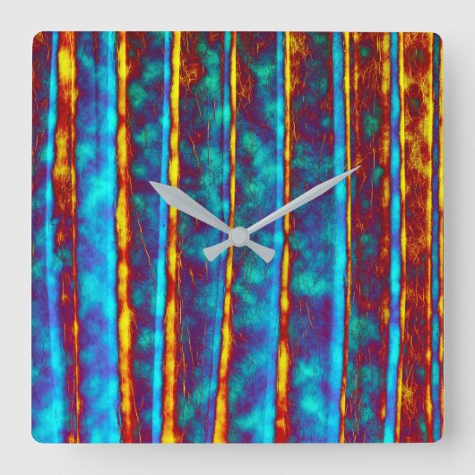 Zeer unieke Abstracte textuur Vierkante Klok (Voorkant)