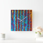 Zeer unieke Abstracte textuur Vierkante Klok (Huis)