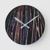 Zeer unieke roestbakken ronde klok (Voorkant)