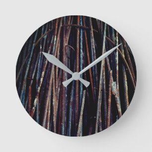 Zeer unieke roestbakken ronde klok