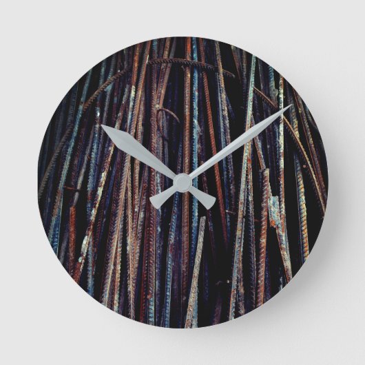 Zeer unieke roestbakken ronde klok (Voorkant)