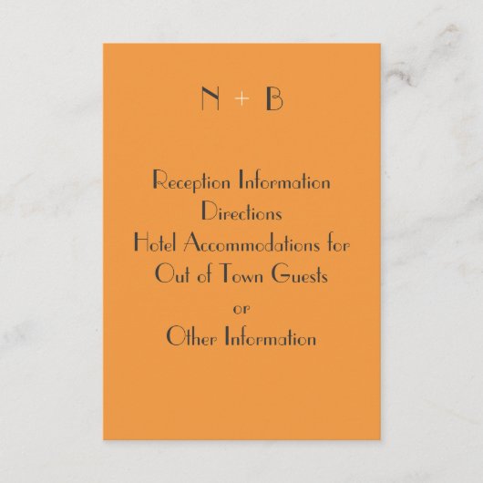 Zeer vaak Tangerine Enclosure Card Informatiekaartje (Voorkant)