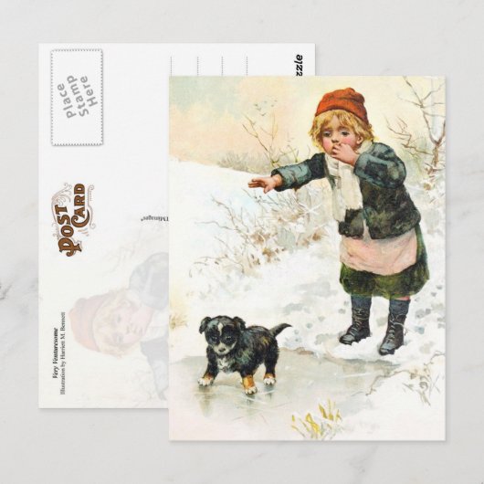 Zeer vaak Venturesome Puppy Briefkaart (Voorkant / Achterkant)