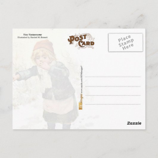 Zeer vaak Venturesome Puppy Briefkaart (Achterkant)