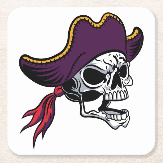 Zeer vage Halloween Pirate Onderzetter set (Voorkant)