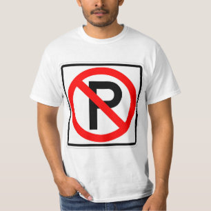 Zeer vage klassieke, geen parkeerplaats t-shirt