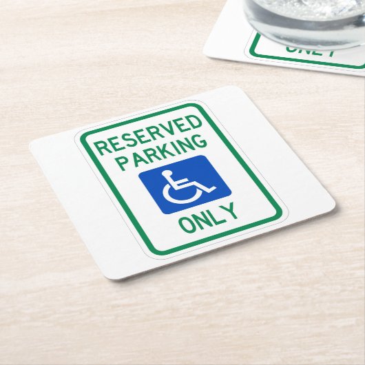 Zeer vage klassieke gereserveerde Handicap-parkeer Kartonnen Onderzetters (Schuin)
