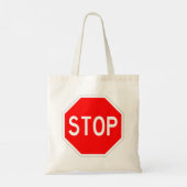 Zeer vage Klassieke STOP Sign Canvas tas (Achterkant)
