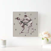 Zeer vage muur van oude krijgskunst vierkante klok (Huis)