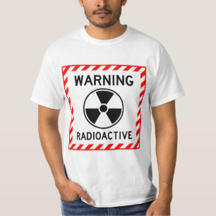 Zeer vage WAARSCHUWING RADIOACTIEF teken T-shirt