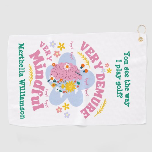ZEER VEELEISENDE ZEER MINDFUL Bloemen Golfhanddoek (Horizontaal)