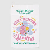 ZEER VEELEISENDE ZEER MINDFUL Bloemen Golfhanddoek (Voorkant)