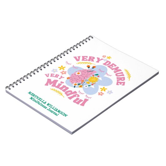 ZEER VEELEISENDE ZEER MINDFUL bloemenmindfulness Notitieboek (Linkerzijde)
