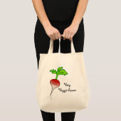 Zeer veggie plantaardige radijs kunst tote bag (Voorkant (product))