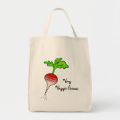 Zeer veggie plantaardige radijs kunst tote bag (Voorkant)