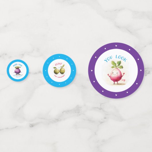 Zeer Veggie Valentijnse Confetti (Voorkanten)